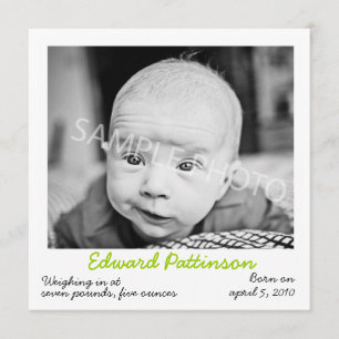 Green Birth Announcement