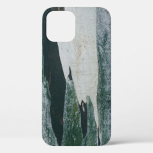 Green, black, and beige painting iPhone 12 case