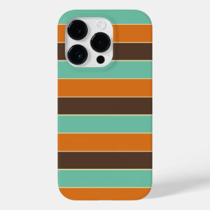 Green, black and orange stripes pattern Case-Mate iPhone 14 pro case