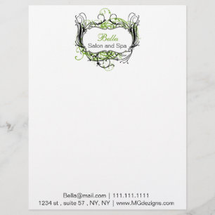 green black and white Chic Business letterheads Customised Letterhead