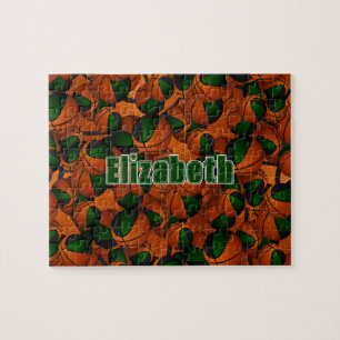 green black basketball girls boys team colours jigsaw puzzle