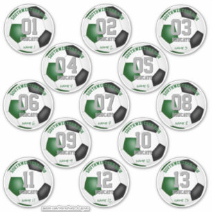 green black boys girls soccer party set of 13
