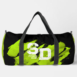 Green & Black Brushy Fitness Bag