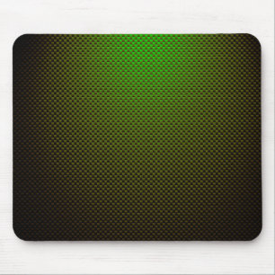 Green black carbon fibre patterned mouse mat