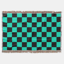 Green Black Chequered Check Pattern