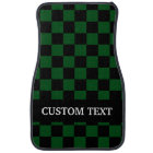 Green Black Chequered Flag Personalised Name Car F