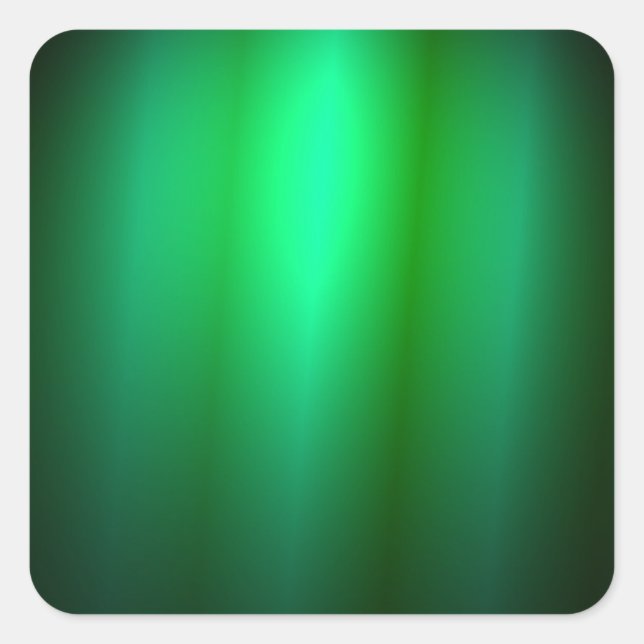 Green Black Colour Custom Blank Trendy Elegant Square Sticker (Front)
