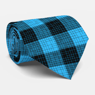  Green Black Crosshatch Buffalo Check Tie
