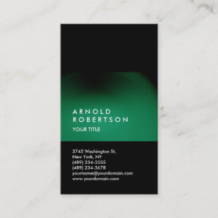Green Black Customise Professional Business Card
