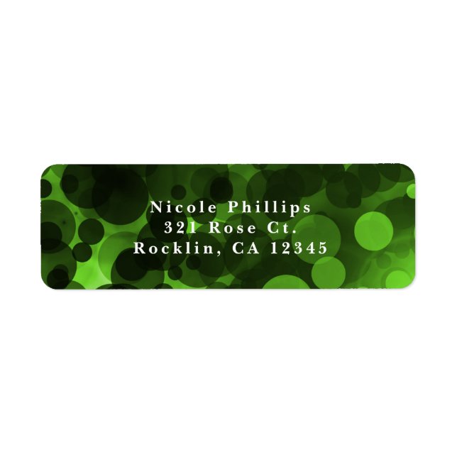 Green & Black Dots Modern Chic Party Invitation (Front)