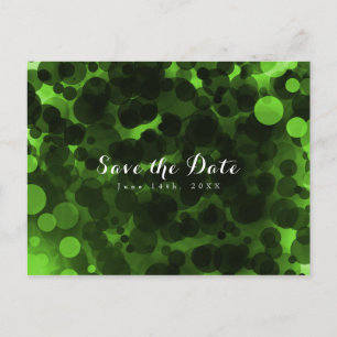 Green & Black Dots Modern Party Save the Date Announcement Postcard