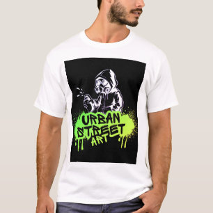 Green & Black Edgy Urban Street Art T-Shirt – Bold
