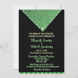 Green-Black-Envelope-Modern Wedding Invitation