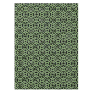 Green Black Flower Seamless Pattern Tablecloth