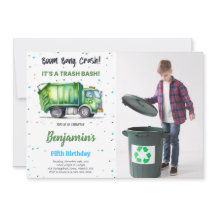 Green & Black Garbage Truck Photo