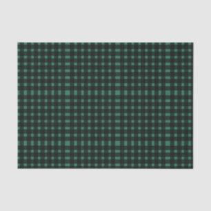 Green Black Gingham Pattern Tissue Paper