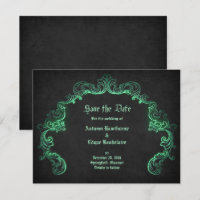 Green Black Gothic Wedding