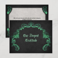 Green Black Gothic Wedding