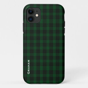 Green & Black Graham Clan Plaid iPhone 5 Case