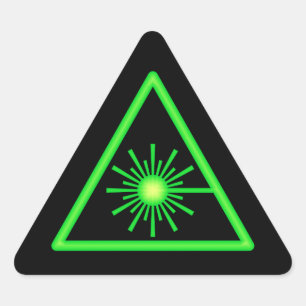 Green & Black Laser Symbol Sticker