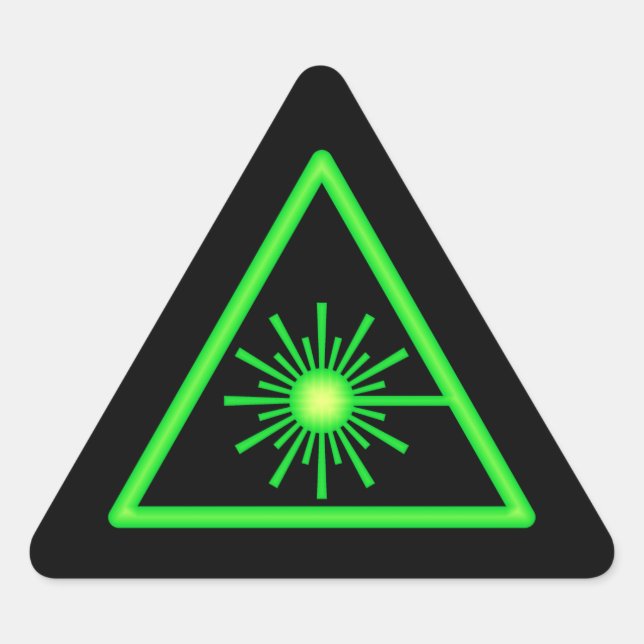 Green & Black Laser Symbol Sticker (Front)