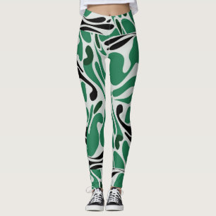 green & black leggings