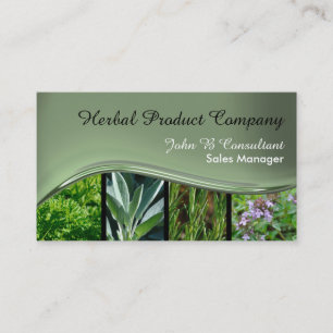 Green black metal effect wave business card