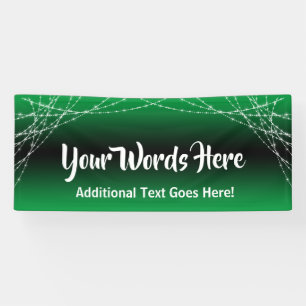 Green Black Ombre Light Strings Add Your Own Text Banner