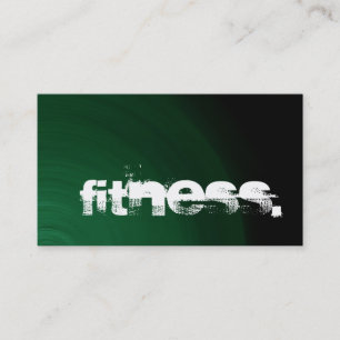 Green Black Personal Trainer Fitness Business Card