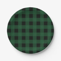 Green Black Plaid Buffalo Chequered Pattern