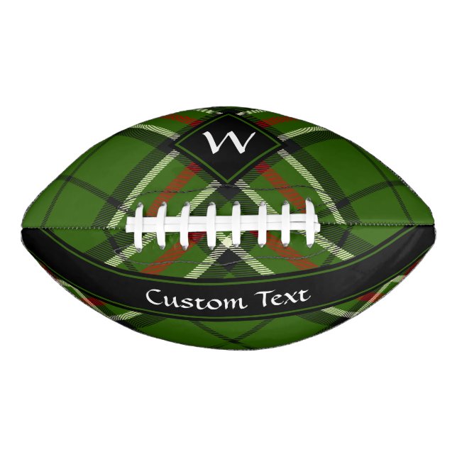 Green, Black, Red and White Tartan American Football (Front)