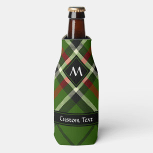 Green, Black, Red and White Tartan Bottle Cooler