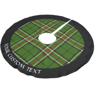 Green, Black, Red and White Tartan Brushed Polyester Tree Skirt