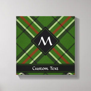 Green, Black, Red and White Tartan Canvas Print