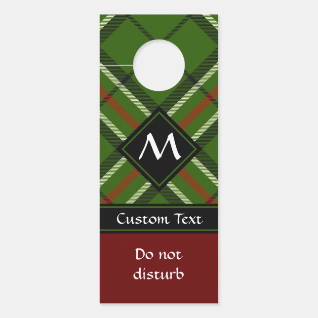 Green, Black, Red and White Tartan Door Hanger (Front)
