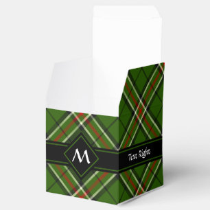 Green, Black, Red and White Tartan Favour Box