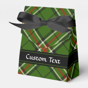 Green, Black, Red and White Tartan Favour Box
