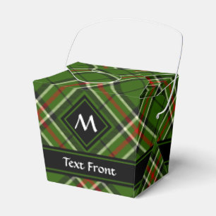 Green, Black, Red and White Tartan Favour Box