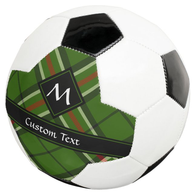 Green, Black, Red and White Tartan Football (Three Quarter)
