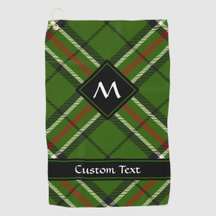 Green, Black, Red and White Tartan Golf Towel