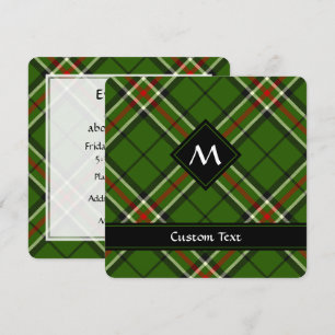 Green, Black, Red and White Tartan Invitation