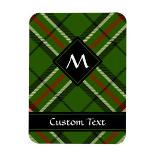 Green, Black, Red and White Tartan Magnet