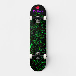 Green Black Skateboard