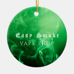 Green Black Smoke Vape Shop  Ceramic Tree Decoration