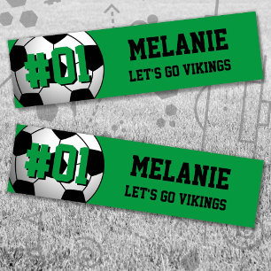 Green Black Soccer Team Bumper Sticker