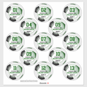 green black soccer team colours set of 13 custom