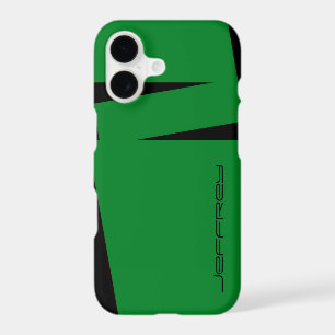 Green & Black Stripe, Name, Minimalist