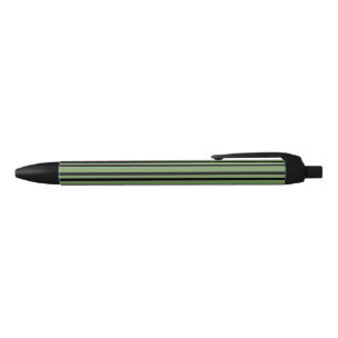 Green Black Stripes Pattern Ink Pen
