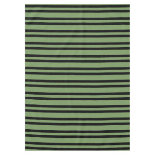 Green Black Stripes Pattern Tablecloth