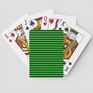 Green Black Stripes Seamless Pattern Playing Cards